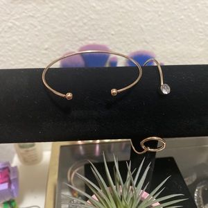 Gold half bangles
